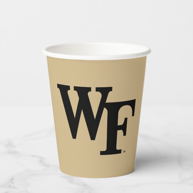Vasos De Papel Universidad Wake Forest | WF (Reverso )