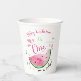 Vasos De Papel Uno en Melon Watermelon Birthday Party Pla