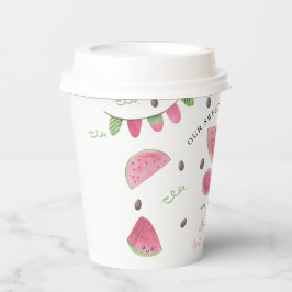 Vasos De Papel Uno en un Melón Cute Chica primer cumpleaños