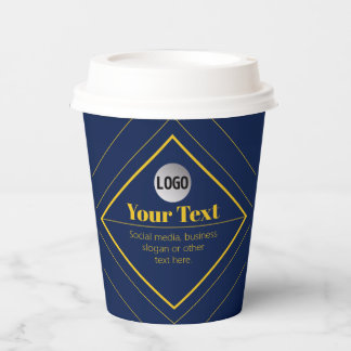 Vasos De Papel Upload Your Logo & Customizable Text Design