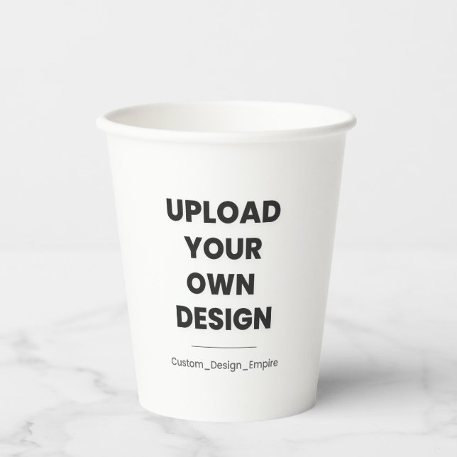 Vasos De Papel Upload Your Own Design Here | Custom Template (Anverso)