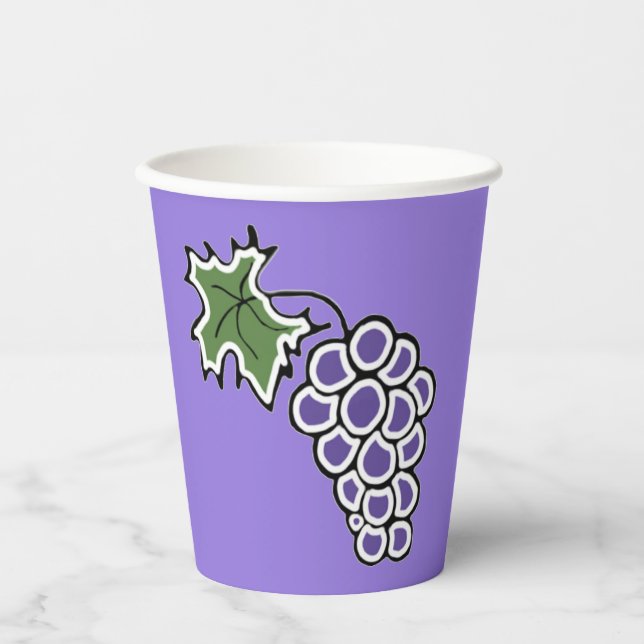 Vasos De Papel Uvas (Anverso)