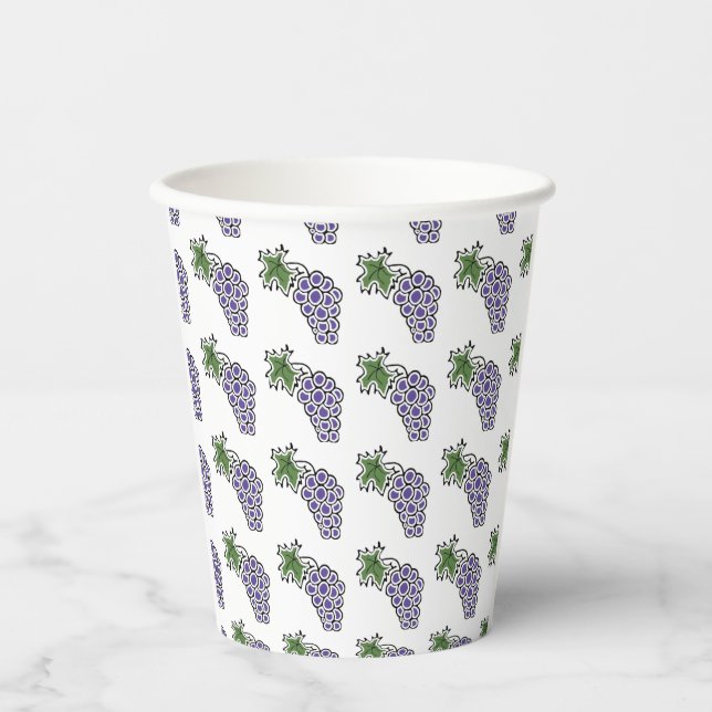 Vasos De Papel Uvas Cubos de papel (Anverso)