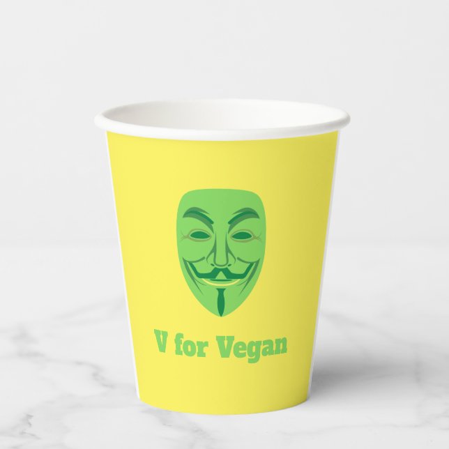 Vasos De Papel V para vegano (Anverso)