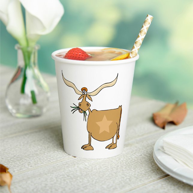 Vasos De Papel Vaca Longhorn de Texas (Subido por el creador)