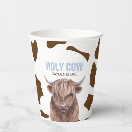 Vasos De Papel Vaca Sagrada Taza de Cumpleaños Estampado de Vaca