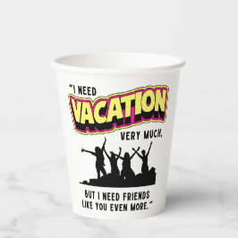 VASOS DE PAPEL VACACIONES