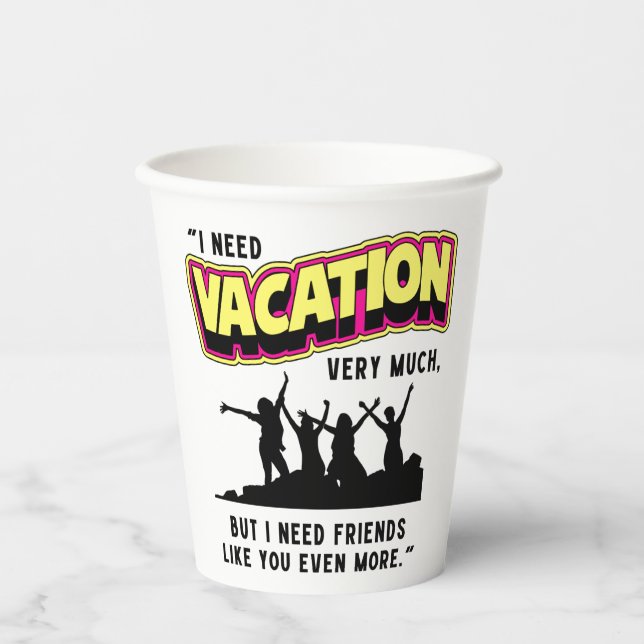 VASOS DE PAPEL VACACIONES (Anverso)