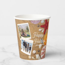 Vasos De Papel Vacaciones costeras marinas tropicales en el océan