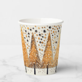 Vasos De Papel Vacaciones de los Árboles de Navidad brillantes co