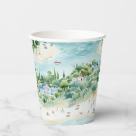 Vasos De Papel Vacaciones de verano de ensueño - taza de papel