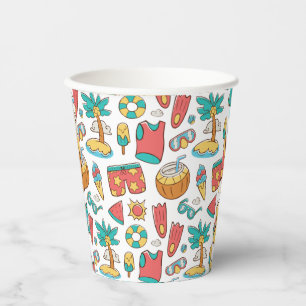 Vasos De Papel vacaciones de verano divertidas