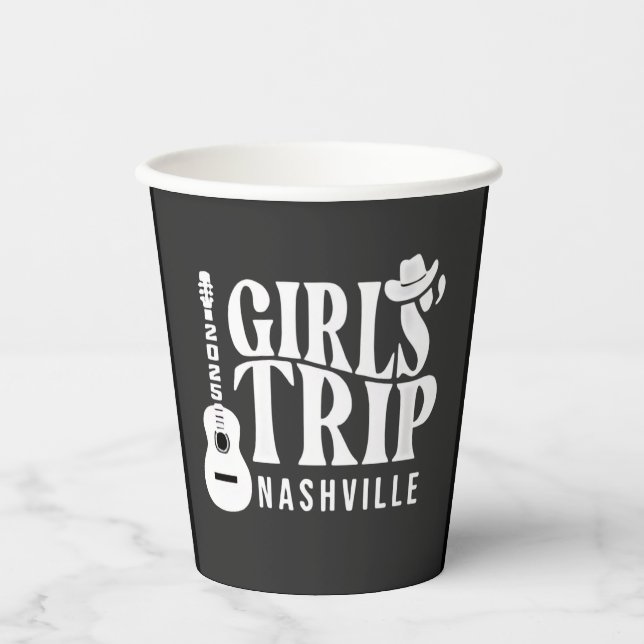 Vasos De Papel Vacaciones de verano Girls Trip Nashville 2025  (Anverso)