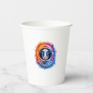 Vasos De Papel Vacas Hombres Mujeres Vaca Colorido Astronauta Esp