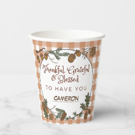 Vasos De Papel Vajilla Rustic Friendding Holiday Party
