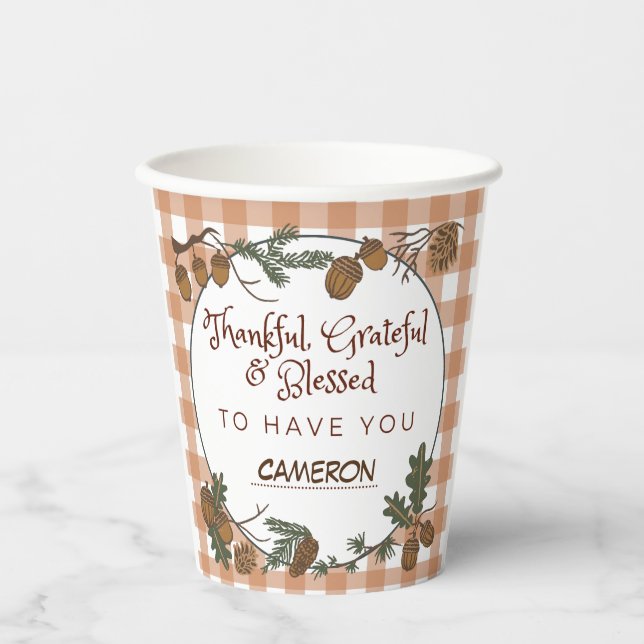 Vasos De Papel Vajilla Rustic Friendding Holiday Party (Anverso)