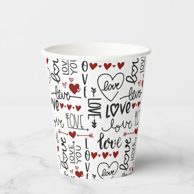 Vasos De Papel Valentines Day (Anverso)