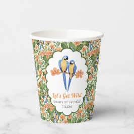 Vasos De Papel Vamos a buscar la jungla de Macao salvaje tropical