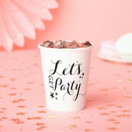 Vasos De Papel Vamos a empezar el papel de la fiesta en la taza