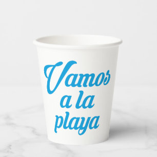 VASOS DE PAPEL VAMOS A LA PLAYA
