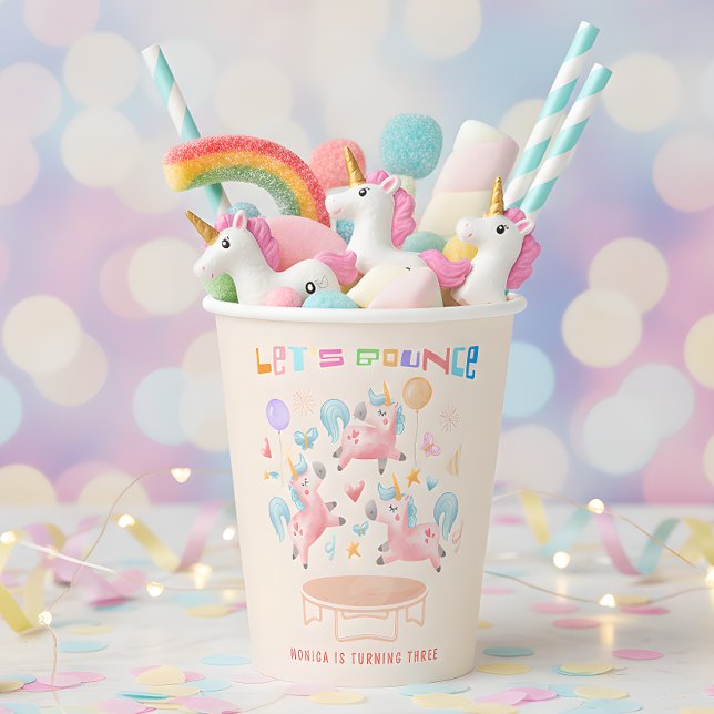 Vasos De Papel Vamos a rebotar saltando el cumpleaños de los niño (Subido por el creador)