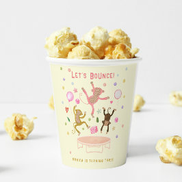 Vasos De Papel Vamos a rebotar saltando el cumpleaños de los niño