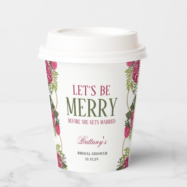 Vasos De Papel Vamos a ser alegres Despedida de soltera de Navida (Anverso)
