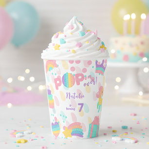 Vasos De Papel ¡Vamos! Pastel pop it cumpleaños kid