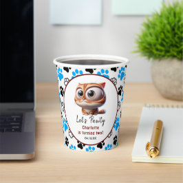 Vasos De Papel ¡Vamos Pawty! Fiesta de segundo cumpleaños de un g