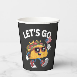 Vasos De Papel Vamos TACO Trump 4 de julio amantes del taco