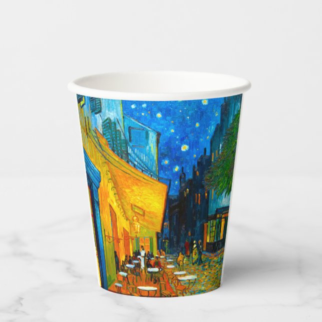 Vasos De Papel Van Gogh Café Terrace at Night (Anverso)
