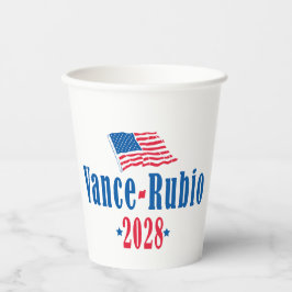 Vasos De Papel Vance Rubio 2028 (bandera)