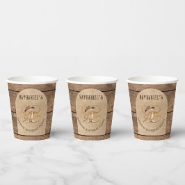 Vasos De Papel Vaquero rústico occidental que se te busca
