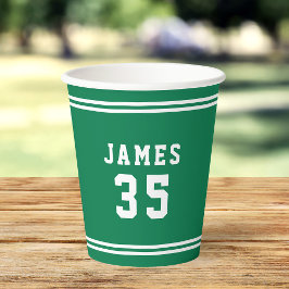 Vasos De Papel Variedad de color modificable Añadir nombre Número