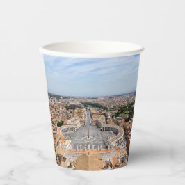 Vasos De Papel Vaticano, Italia: Vista aérea de la Plaza San Pedr