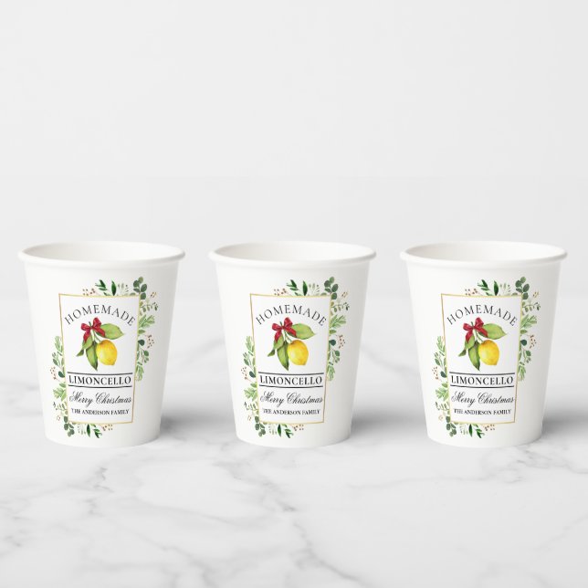 Vasos De Papel Vegetación acuática Limoncello casero (Multi)