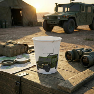 Vasos De Papel Vehículo táctico todoterreno Humvee militar