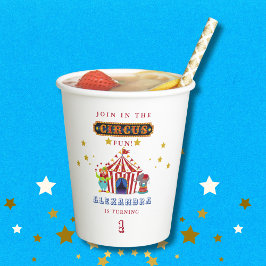 Vasos De Papel Ven a todos los circos de carnaval primer cumpleañ