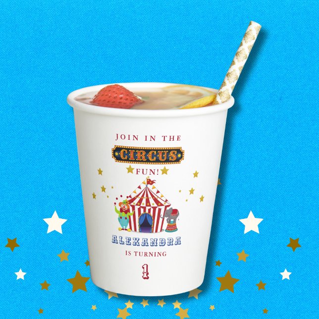 Vasos De Papel Ven a todos los circos de carnaval primer cumpleañ (Subido por el creador)