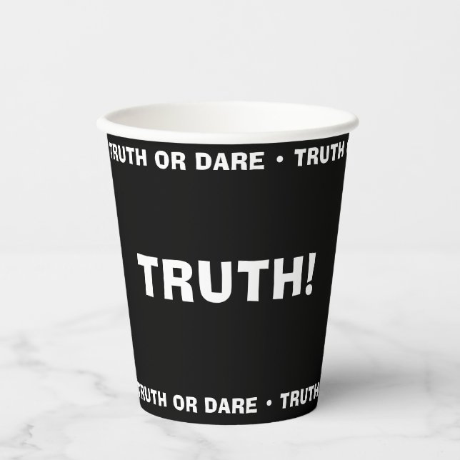 Vasos De Papel Verdad o atracción juego de Fiesta de Beer Pong VE (Anverso)