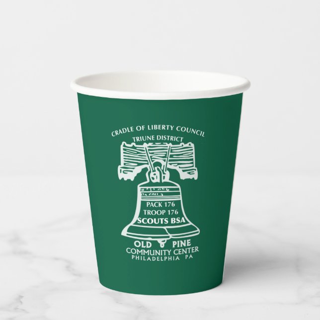 Vasos de Papel - Verde Bosque (Reverso )
