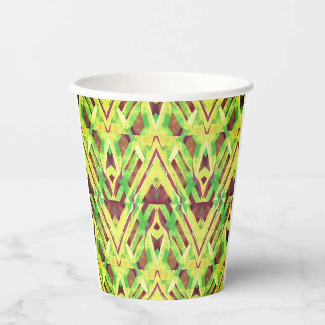 Vasos De Papel Verde y marrón (Anverso)