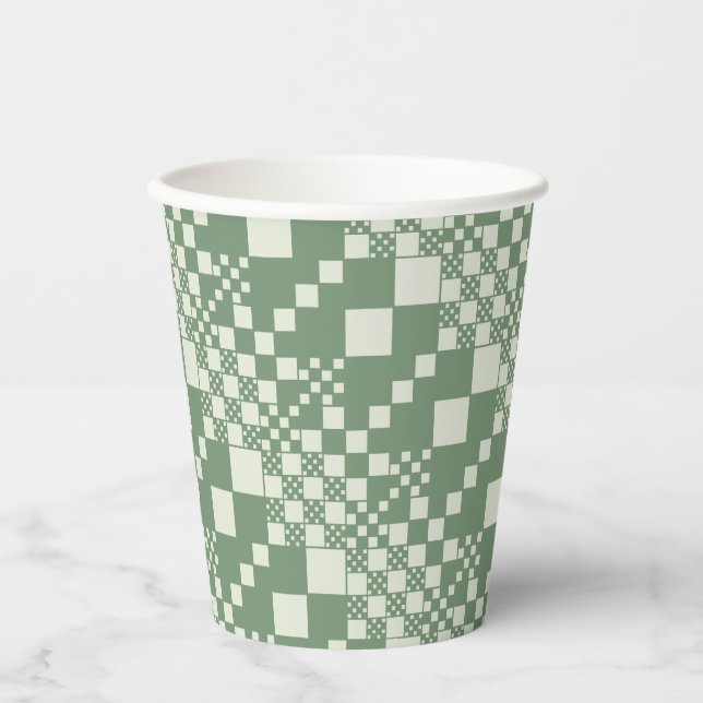 Vasos De Papel Verificado, comprueba en verde (Anverso)