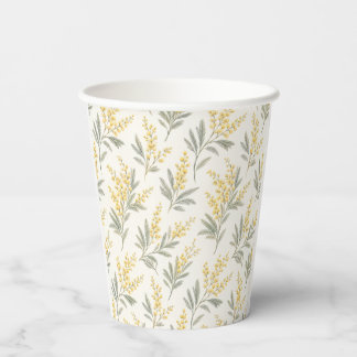 Vasos De Papel Verre jetable en carton jaune