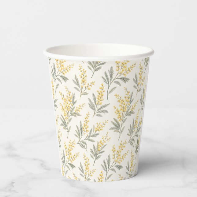 Vasos De Papel Verre jetable en carton jaune (Reverso )