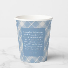 Vasos De Papel Versículo bíblico personalizable Isaías 41:10, 13