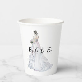 Vasos De Papel Vestido de novia para despedida de soltera Novia p