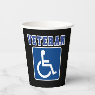 Vasos De Papel Veterano discapacitado