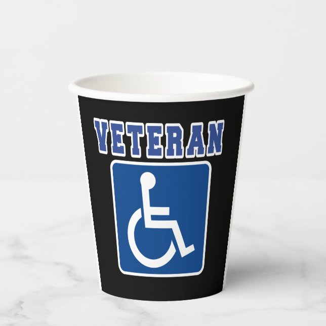 Vasos De Papel Veterano discapacitado (Anverso)