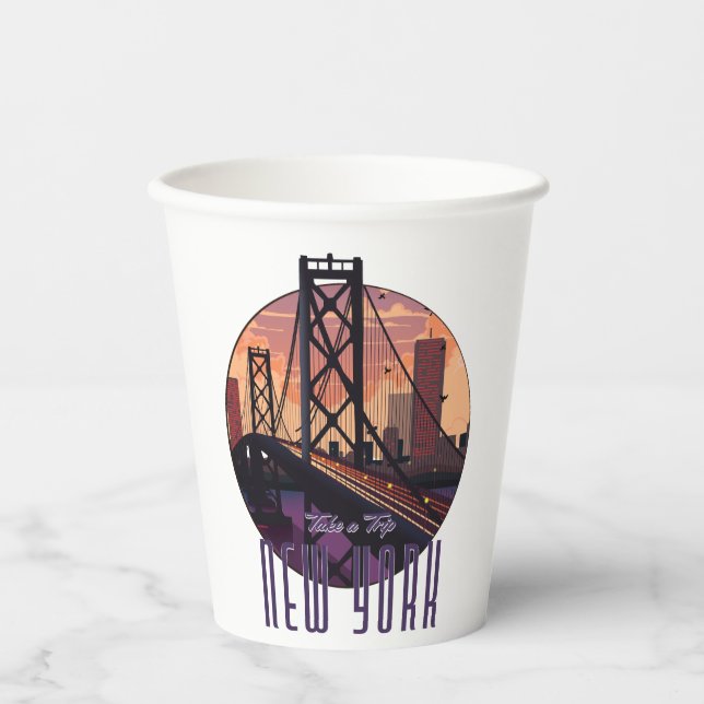 Vasos De Papel Viajes A Nueva York (Anverso)